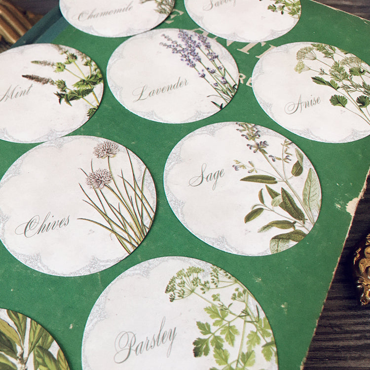 Tim Holtz Round Plant Stickers